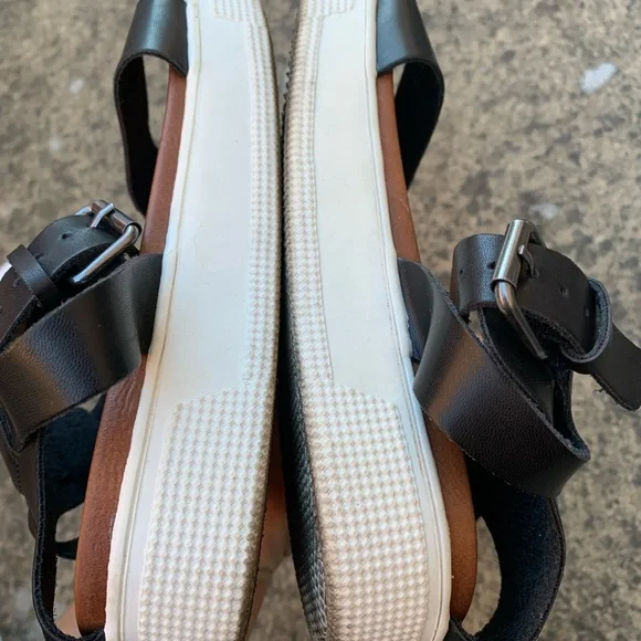 MIA Black and Brown Sandals with Wide Straps| Women 6.5 - Picture 6 of 10